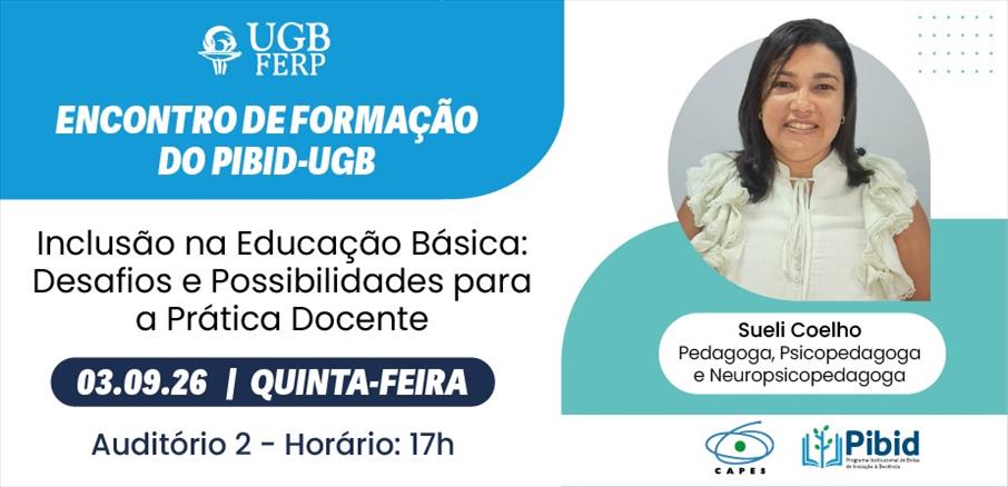 ENCONTRO DE FORMAÇÃO DO PIBID-UGB